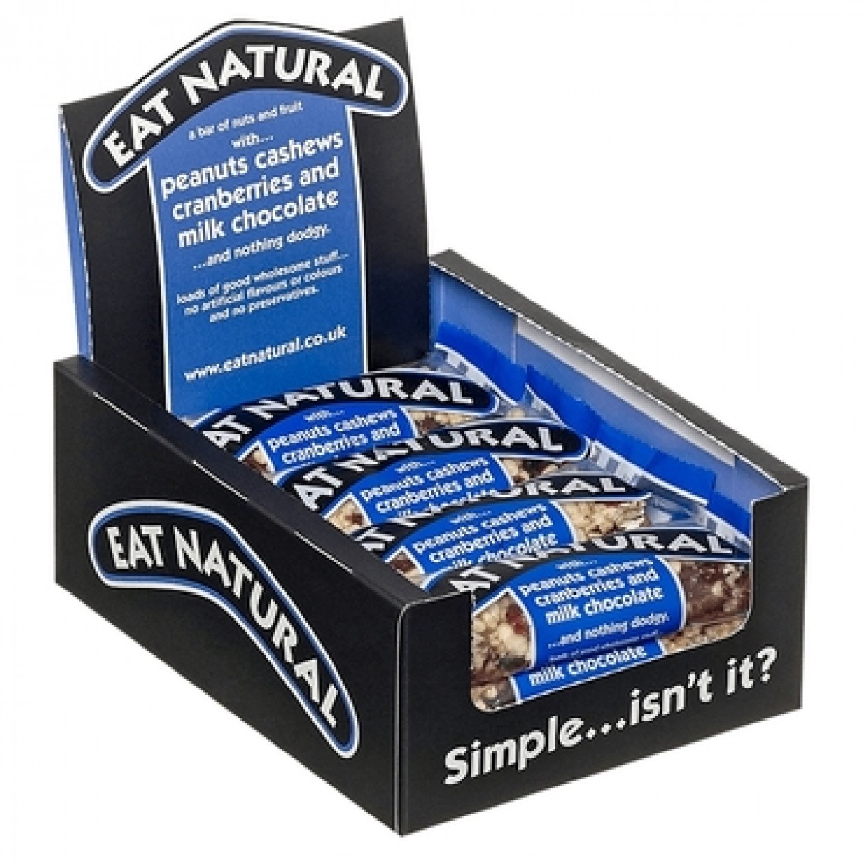 Eat Natural Milk Chocolate With Peanuts And Cranberries 45gr Eat Natural Milk Chocolate With Peanuts And Cranberries 45gr