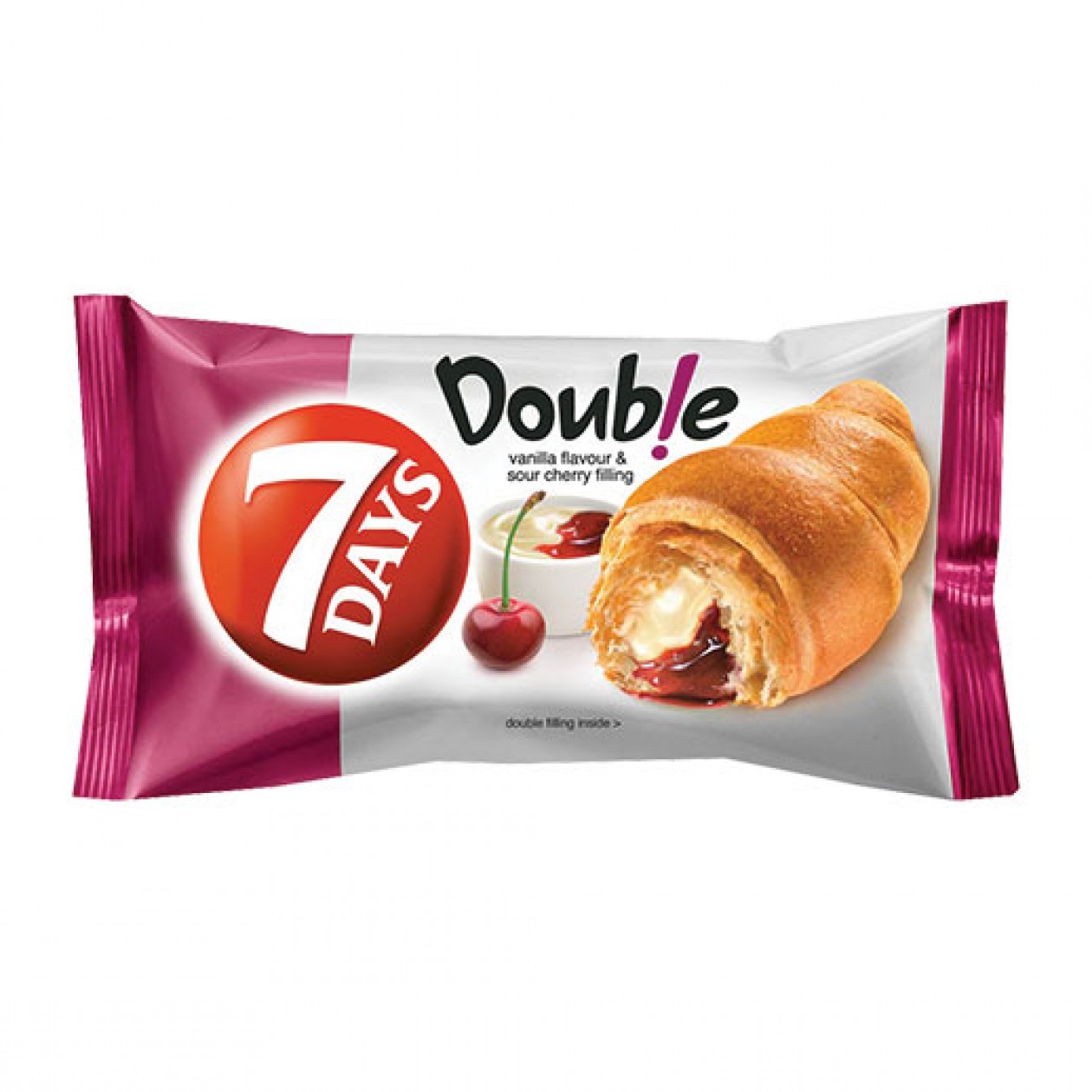7 Days 80gx20 Double Cherry-Vanilla Croissant 7 Days 80gx20 Double Cherry-Vanilla Croissant
