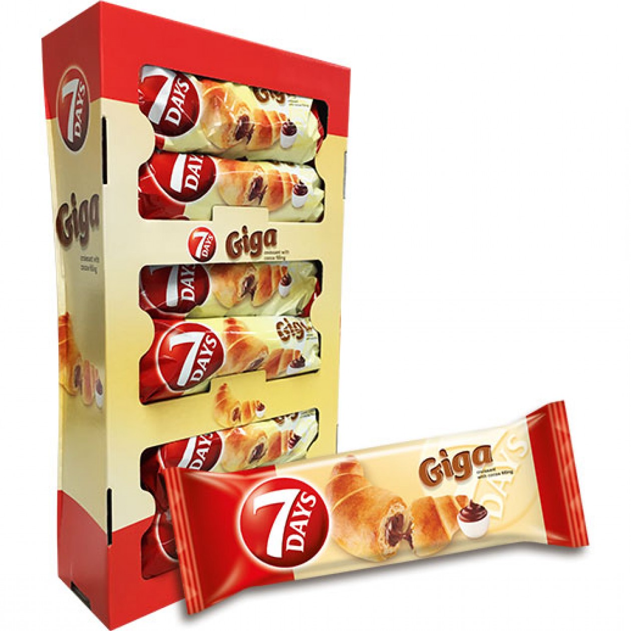 7 Days Giga Cocoa Croissant 250gx12 7 Days Giga Cocoa Croissant 250gx12