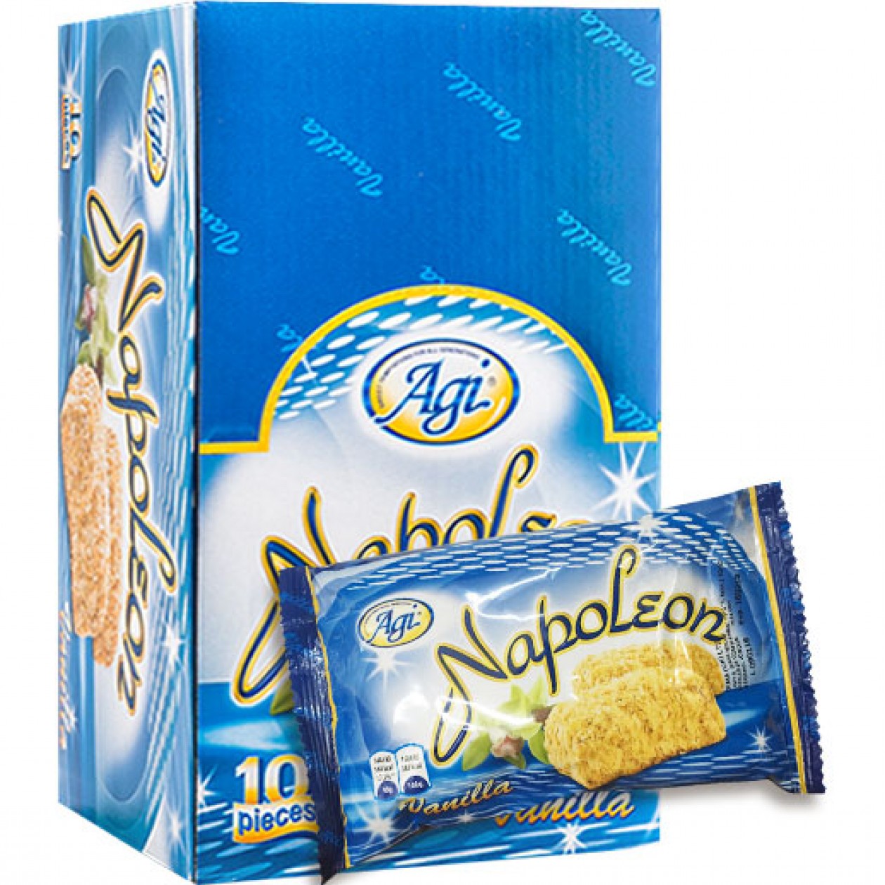 Agi Napoleon Pastry with Vanilla Cream 10x90g Agi Napoleon Pastry with Vanilla Cream 10x90g