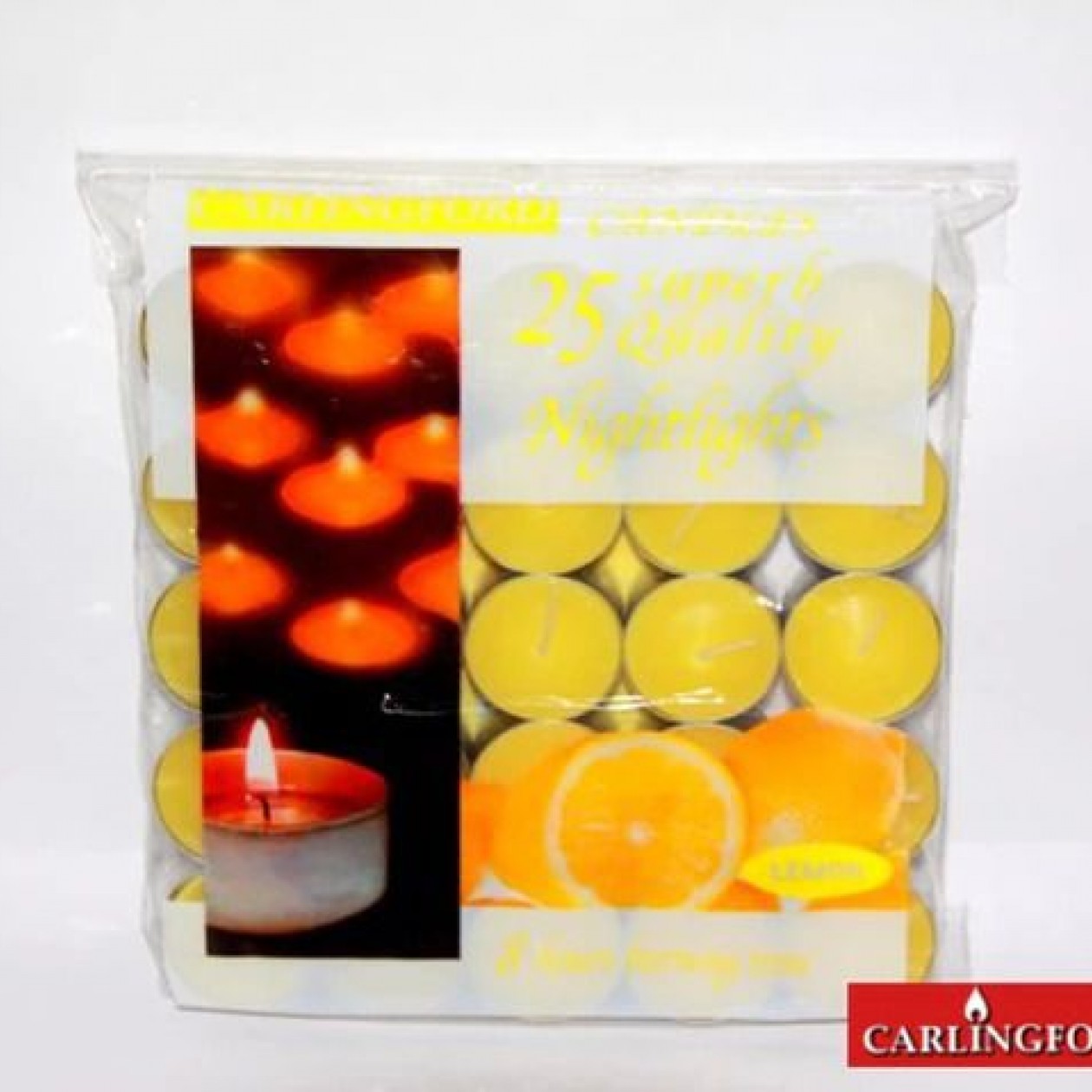 Carlingford Scented Nightlights Lemon 25pk Carlingford Scented Nightlights Lemon 25pk