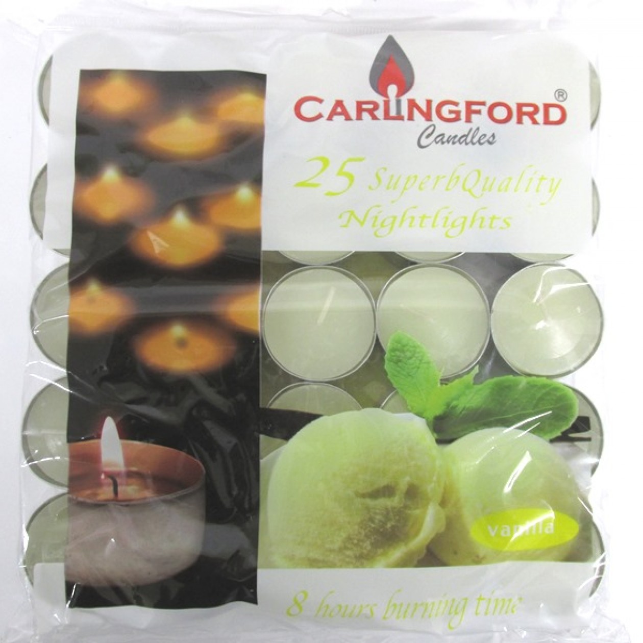 Carlingford Scented Nightlights Vanilla 25pk Carlingford Scented Nightlights Vanilla 25pk