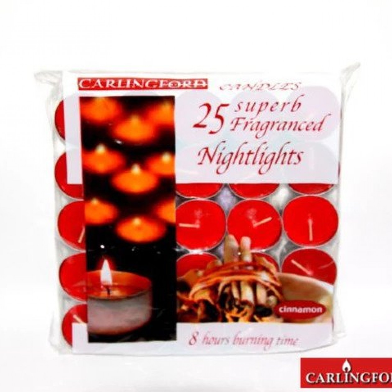 Carlingford Scented Nightlights Cinnamon 25pk Carlingford Scented Nightlights Cinnamon 25pk