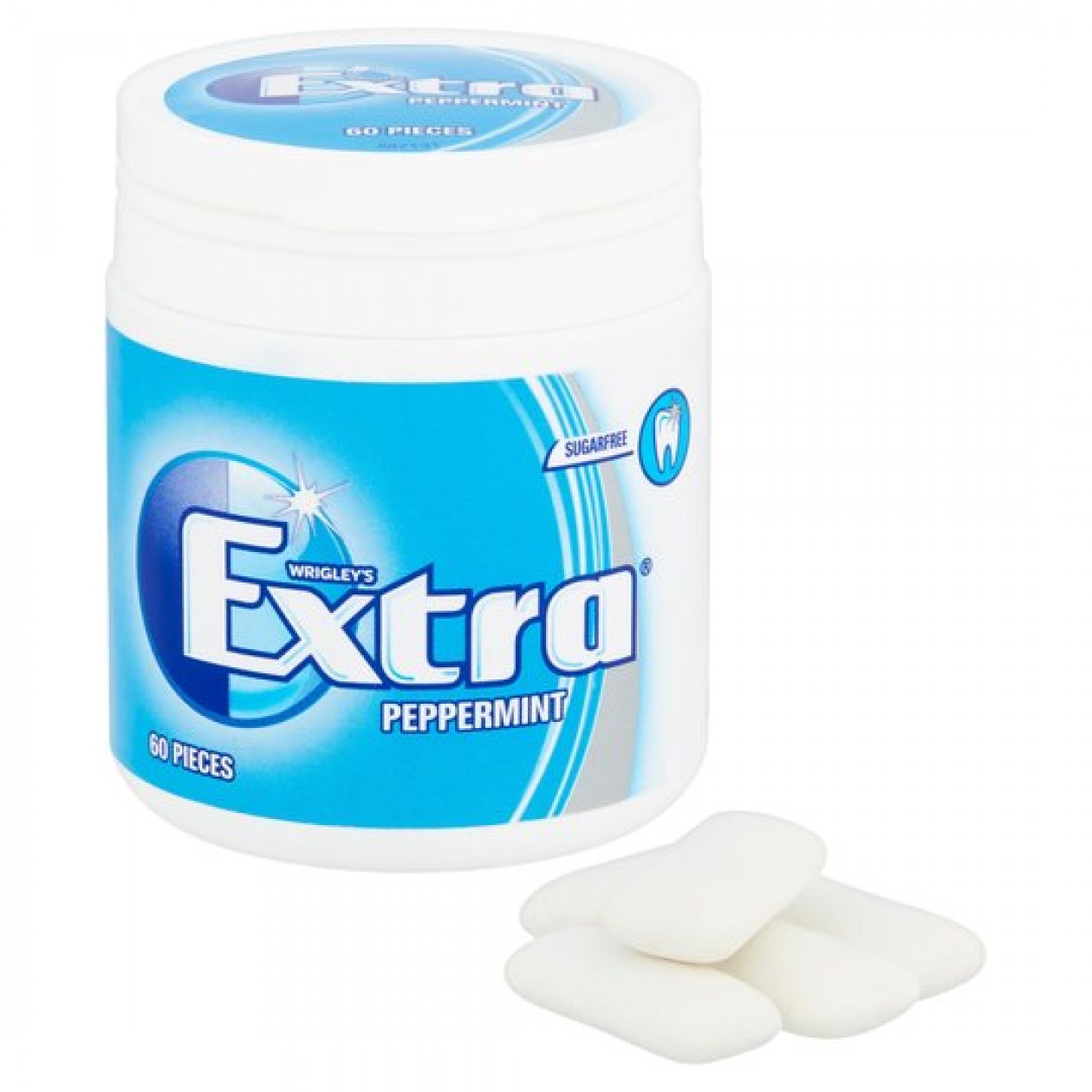 Wrigley's Extra Peppermint Sugarfree 60 Pieces 84g x 6 Wrigley's Extra Peppermint Sugarfree 60 Pieces 84g x 6