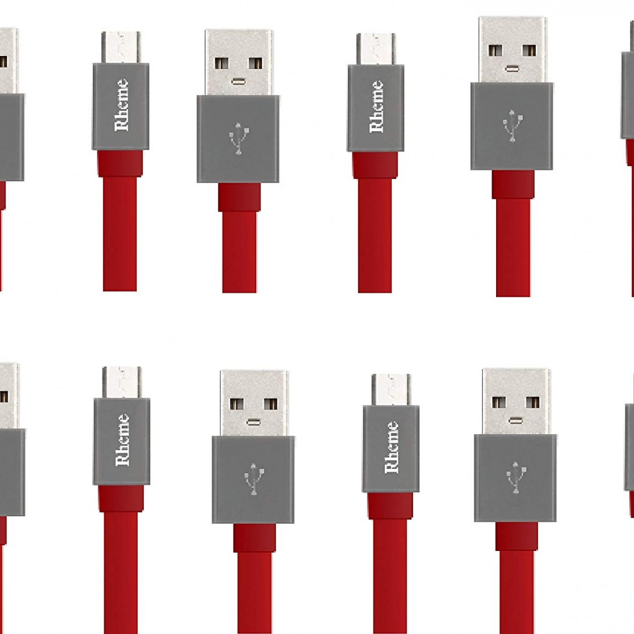 Rheme 6 x Premium 3ft Colorful Flat Micro USB Data Sync Charging Cable Cord Rheme 6 x Premium 3ft Colorful Flat Micro USB Data Sync Charging Cable Cord