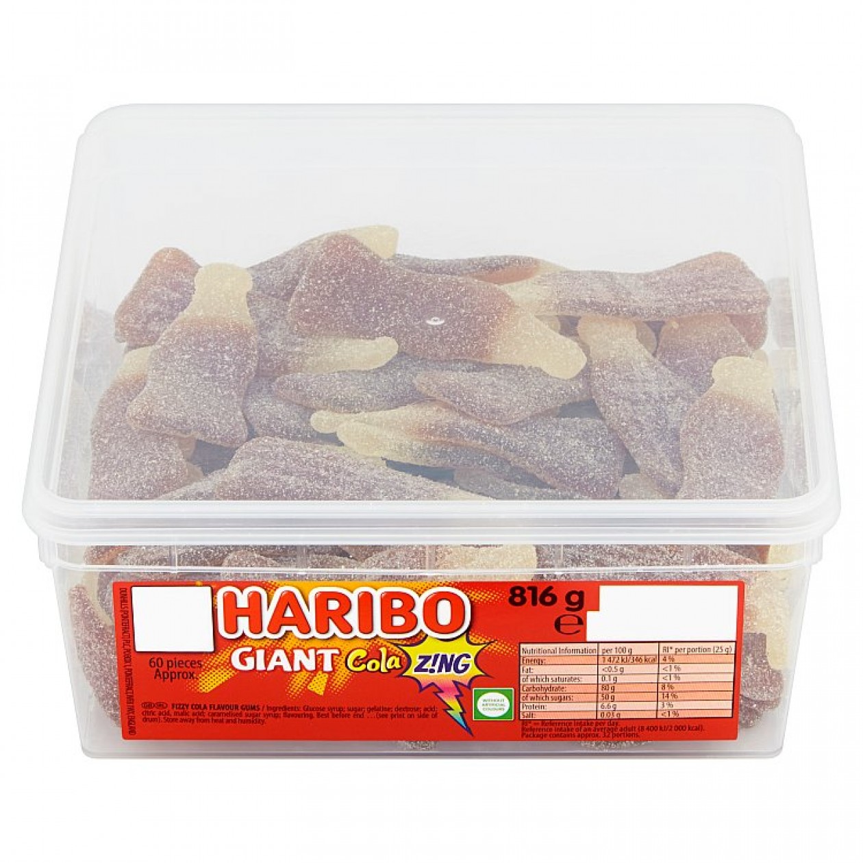 Haribo Giant Cola Zing 816g Haribo Giant Cola Zing 816g