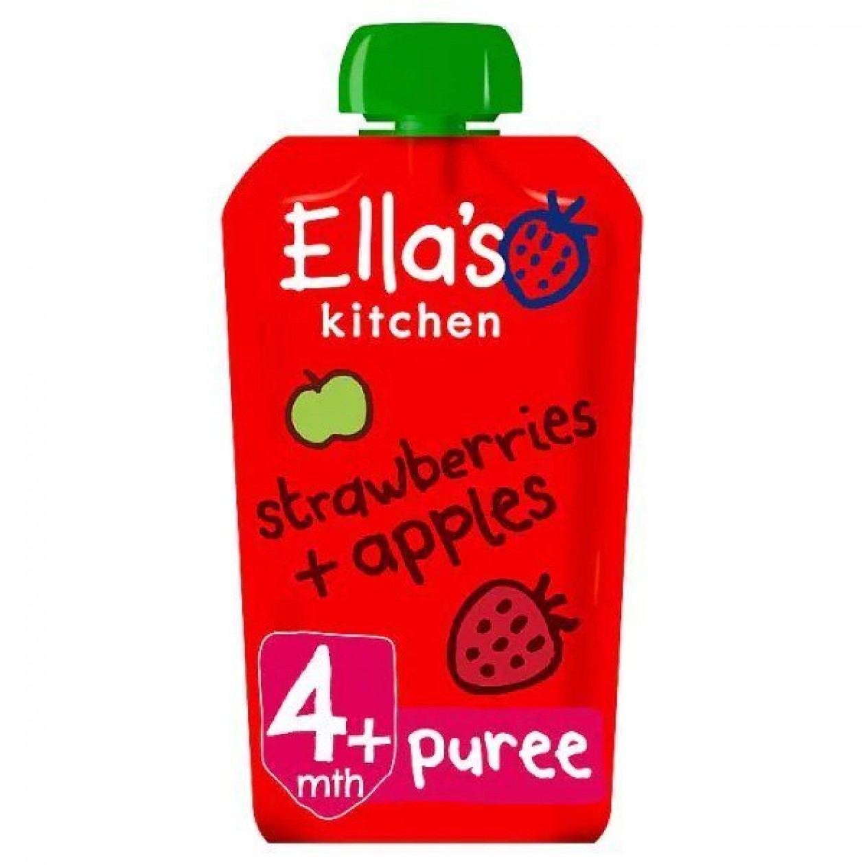Ella's Kitchen Strawberries & Apples S1, 7 x 120G Ella's Kitchen Strawberries & Apples S1, 7 x 120G