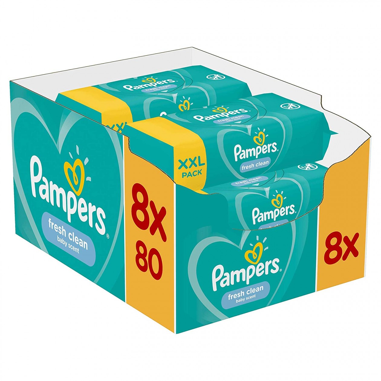 Pampers Clean Fresh Wet Wipes 8 x 80 Piece (640 Pieces) Pampers Clean Fresh Wet Wipes 8 x 80 Piece (640 Pieces)