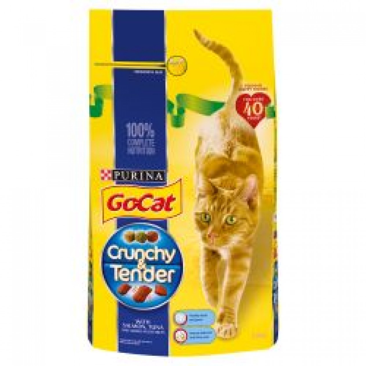 Go-Cat Crunchy & Tender Salmon,Tuna & Veg, 1.5kg Go-Cat Crunchy & Tender Salmon,Tuna & Veg, 1.5kg
