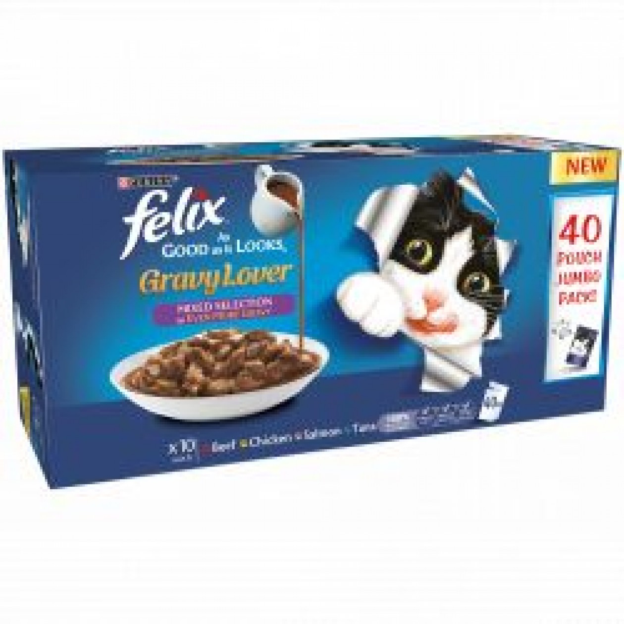 Felix As Good As It Looks Gravy Lover Mixed Selection 40 pack, 100g Felix As Good As It Looks Gravy Lover Mixed Selection 40 pack, 100g