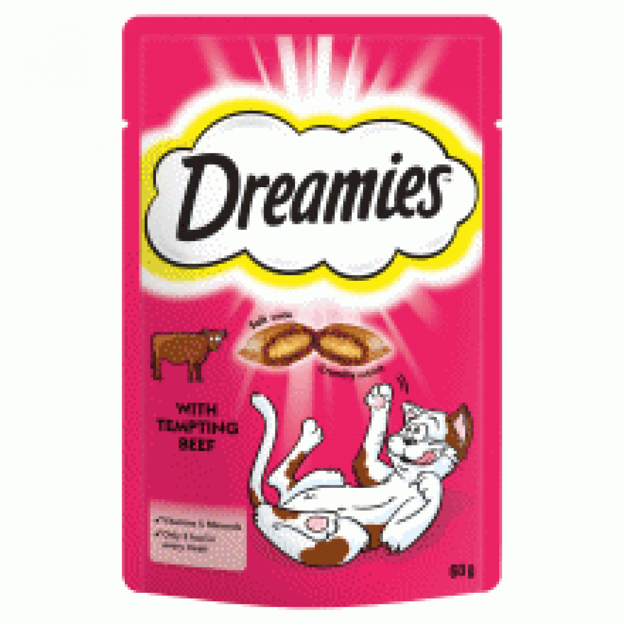 Dreamies Beef Adult Cat Treat 8x60g, Dreamies Beef Adult Cat Treat 8x60g,