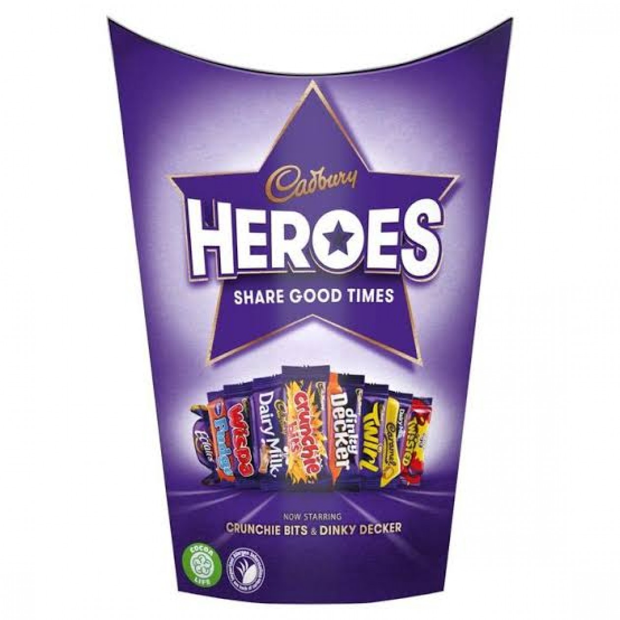 Cadbury Heroes Chocolate Pieces Carton 185g Cadbury Heroes Chocolate Pieces Carton 185g