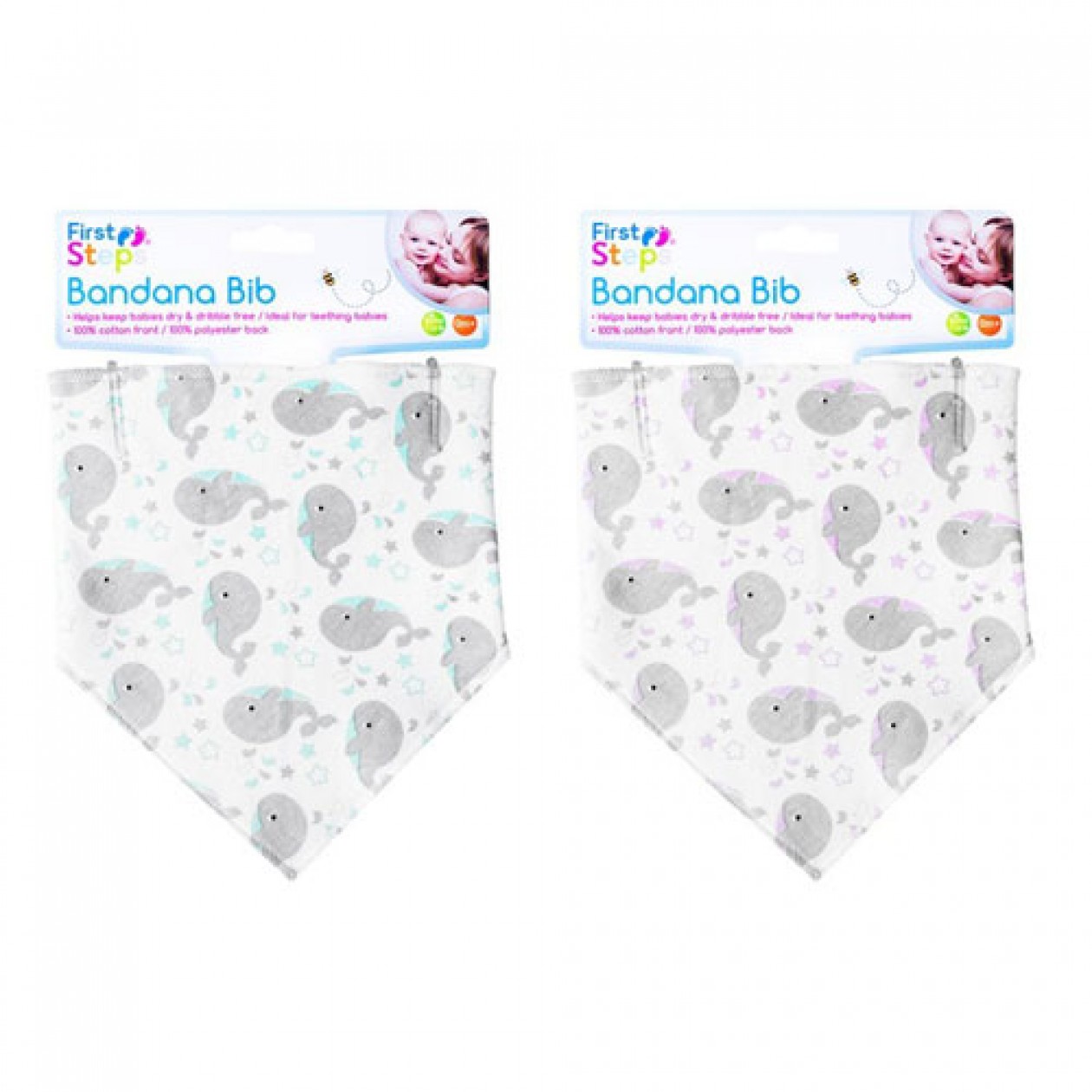 First Steps Single Bandana Bib First Steps Single Bandana Bib