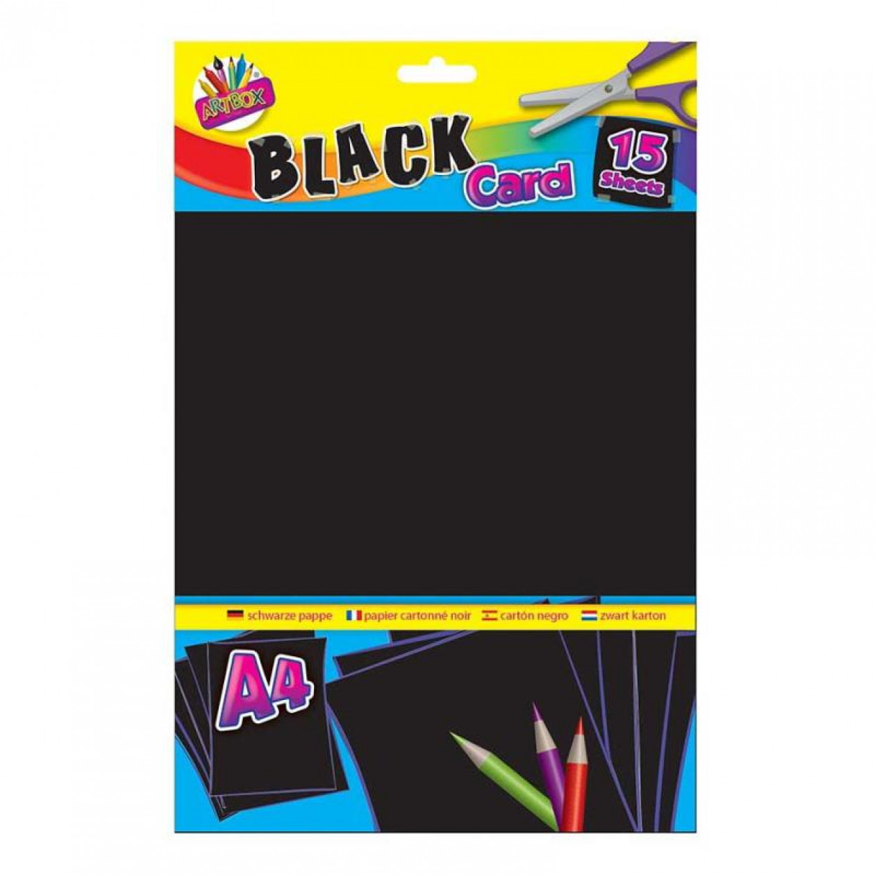 Anker Kids Create Arts and Crafts Cards, Plastic, A4, Black, Sheet Metal, 15 Pieces Anker Kids Create Arts and Crafts Cards, Plastic, A4, Black, Sheet Metal, 15 Pieces