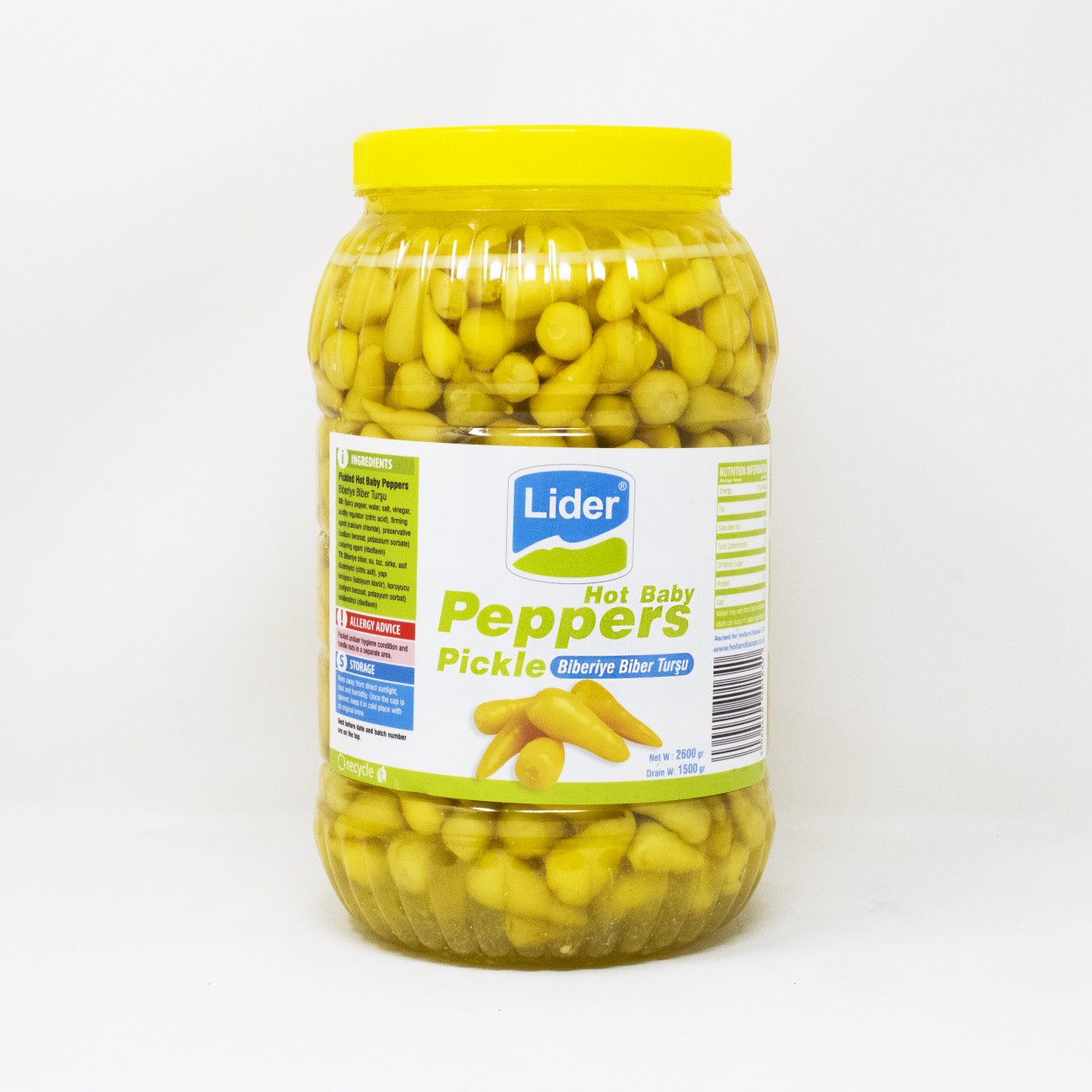 Lider Hot Baby Chilli Peppers Pickle 2600g