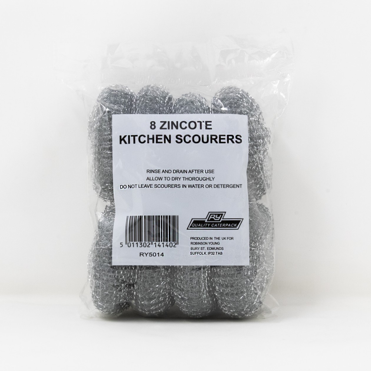 RY Quality Caterpack Large Zincote Scourers x 8