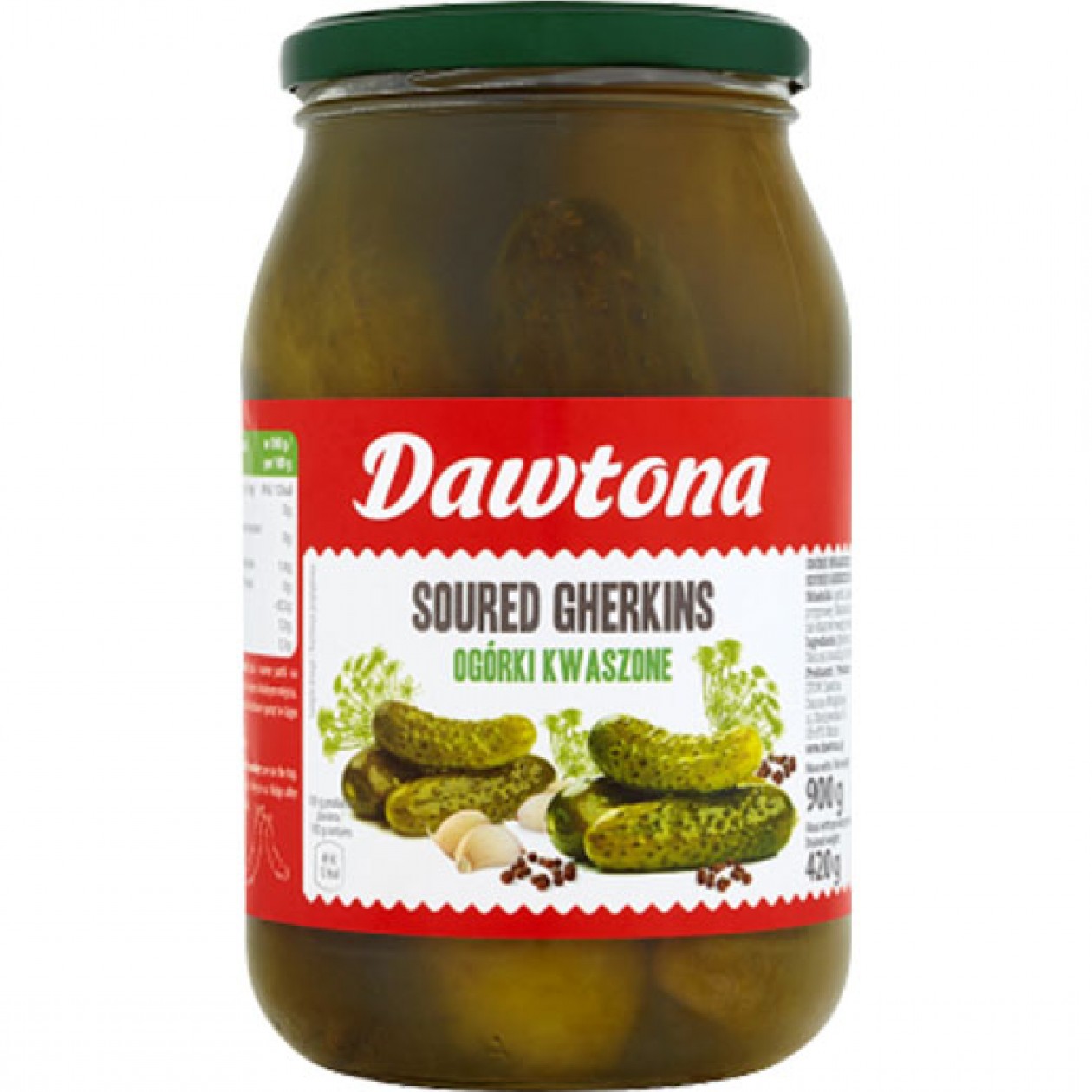 Dawtona Ogorki Kwaszone (Cucumbers In Brine) 6x900g