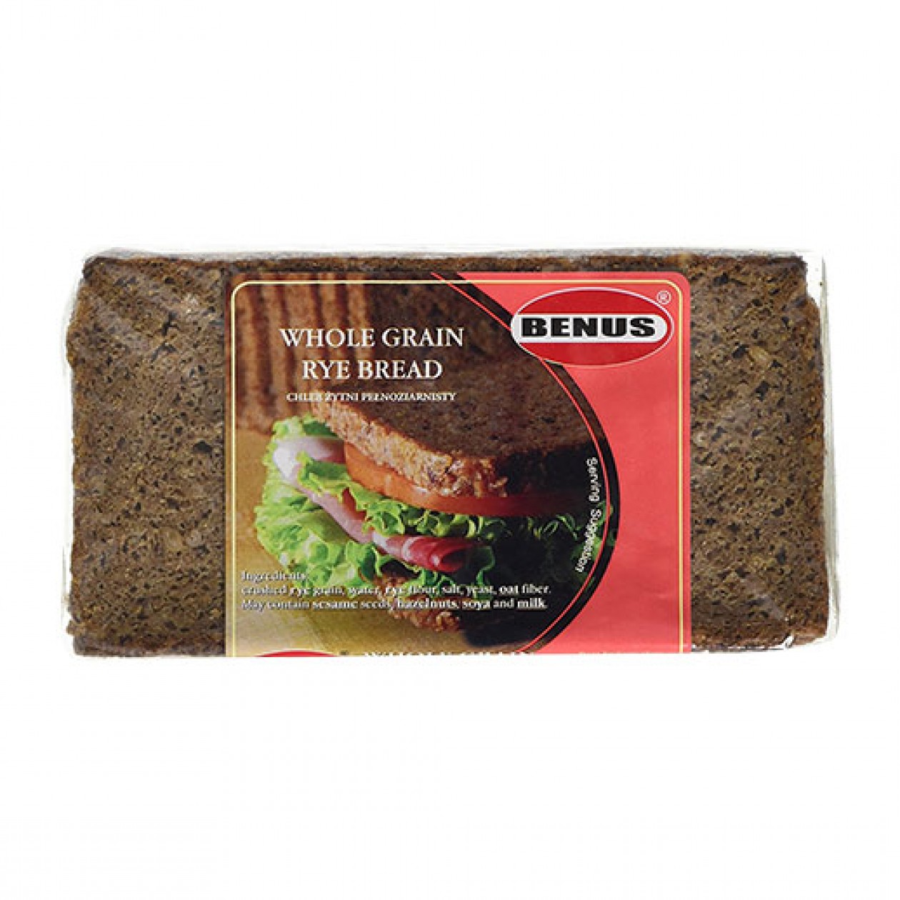 Benus Whole Grain Rye Bread 12x500g