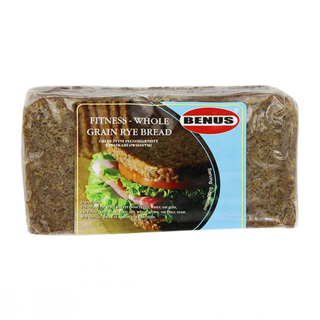 Benus Fitness Whole Grain Rye Bread 12x500g