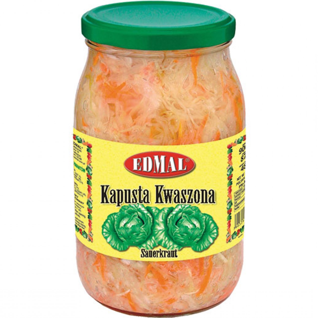 Edmal Sauerkraut With Carrot (Kapusta Kwaszona Z Marchewka) 8x900g