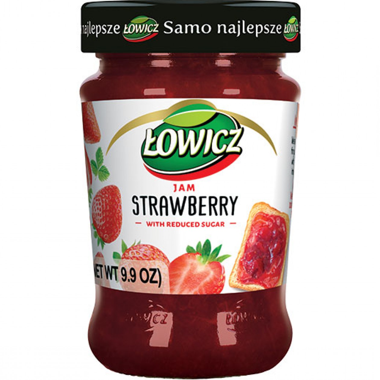 Lowicz Jam Strawberry (Truskawkowy) 8x280g