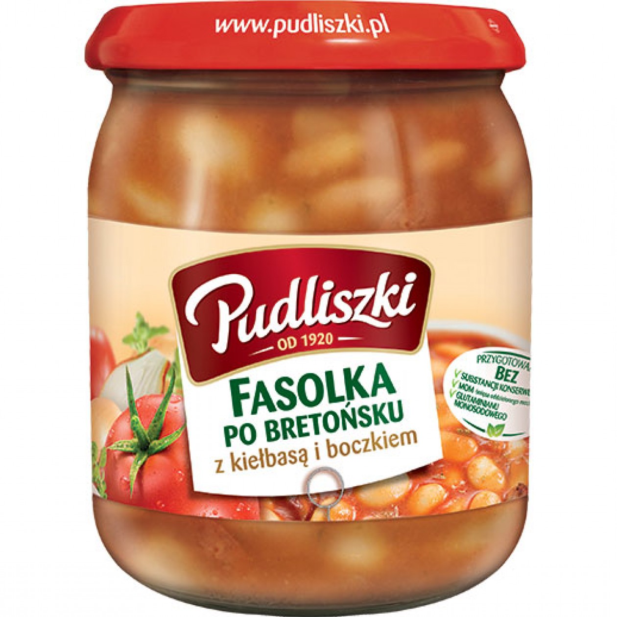 Pudliszki R.Meal Fasolka/Beans With Sausage&Bacon 8x500g