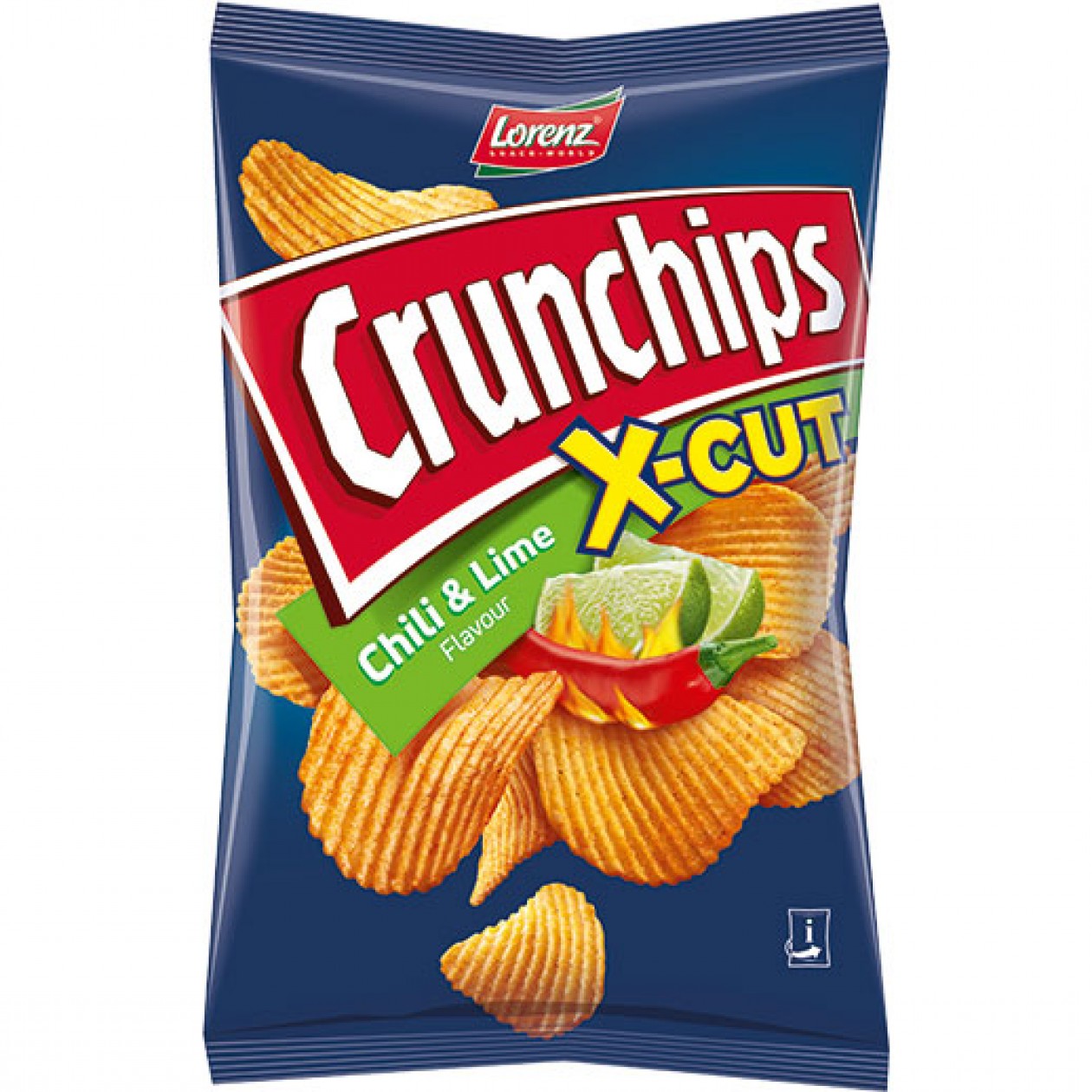 Crisps Crunchips X-Cut Chili & Lime 10x150g