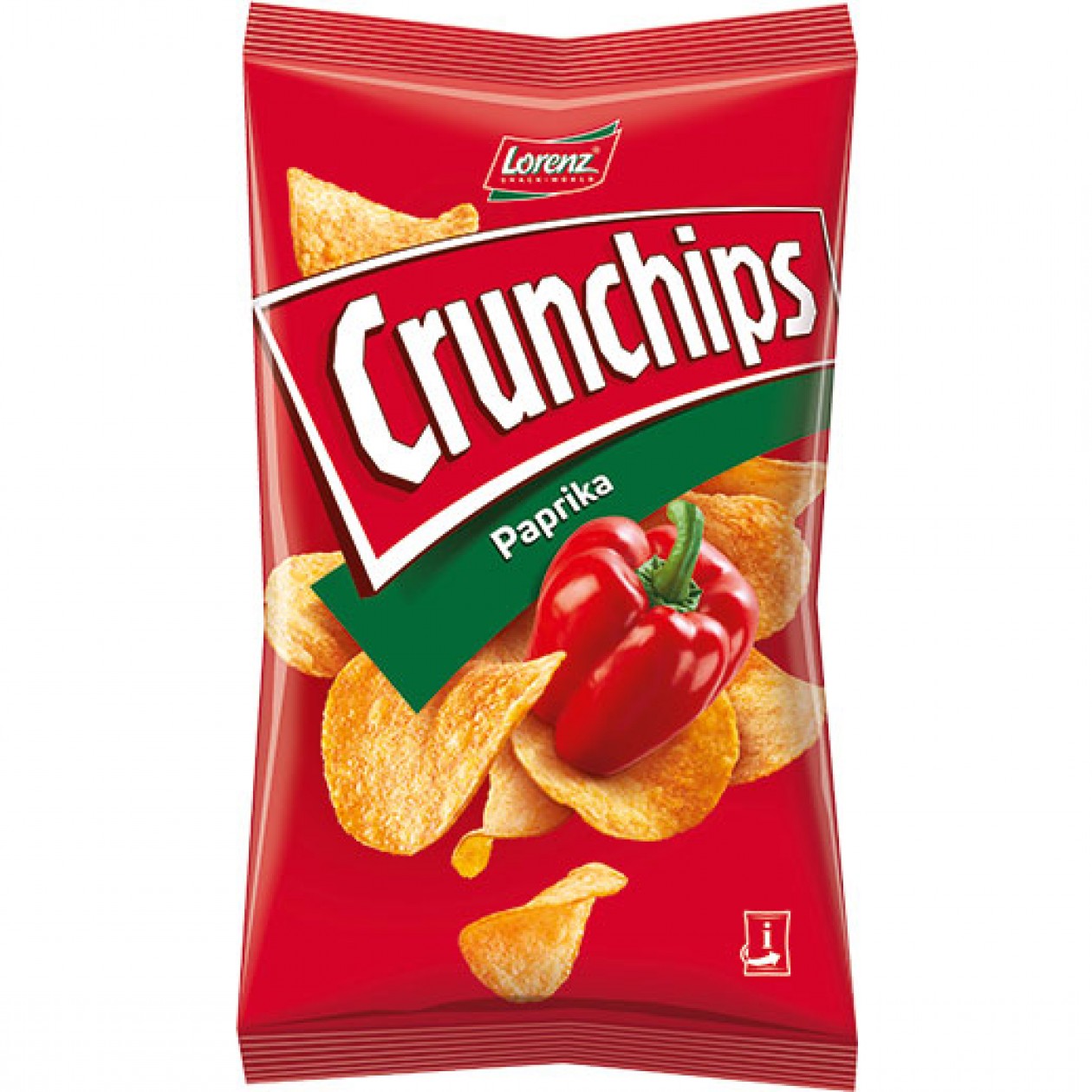 Crisps Crunchips Flat Paprika 8x175g