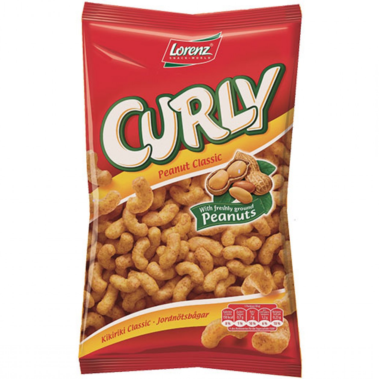Crisps Curly Peanut Classic 12x150g