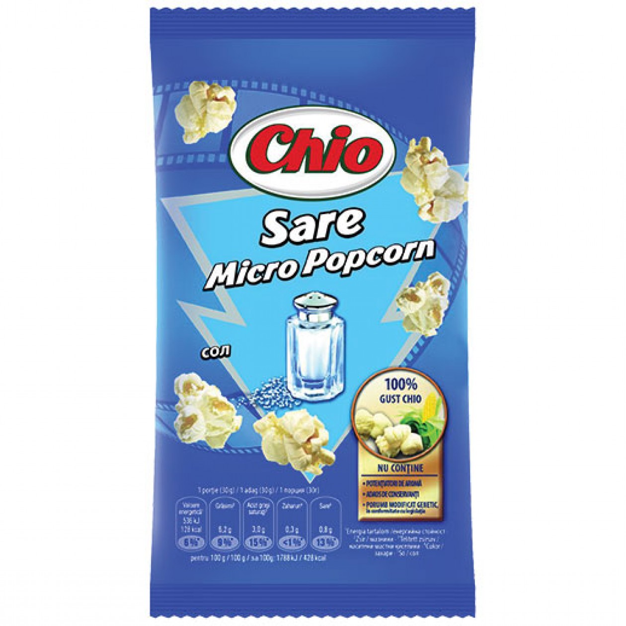 Chio Microwave Popcorn Salt 10 x 80g