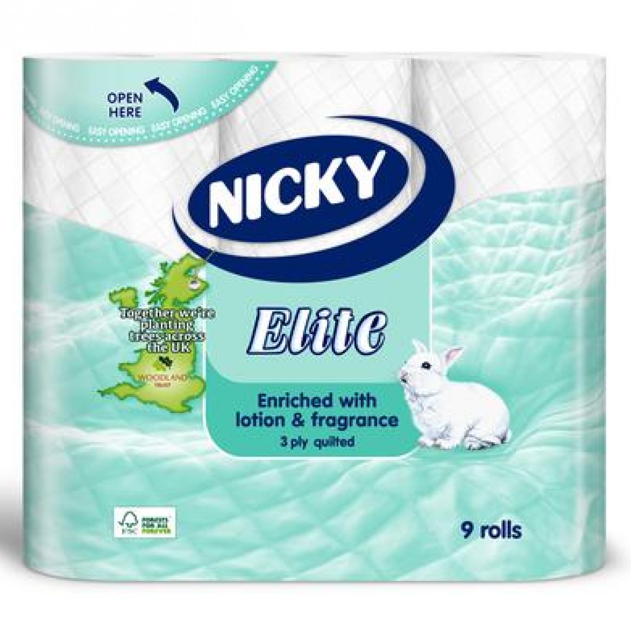 Nicky Elite toilet tissue 9 Rolls 2 Plies