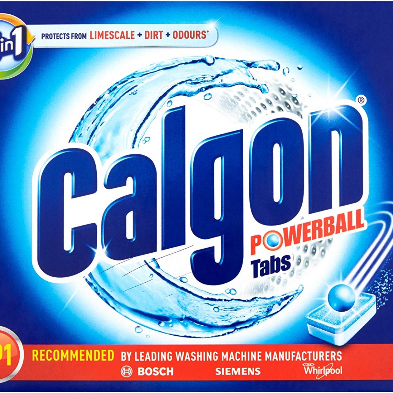Calgon Tablets 3-in-1 Water Softener, 45 Tablets