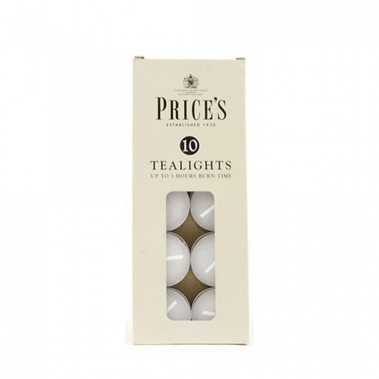 Price's White Tealights (10X10)