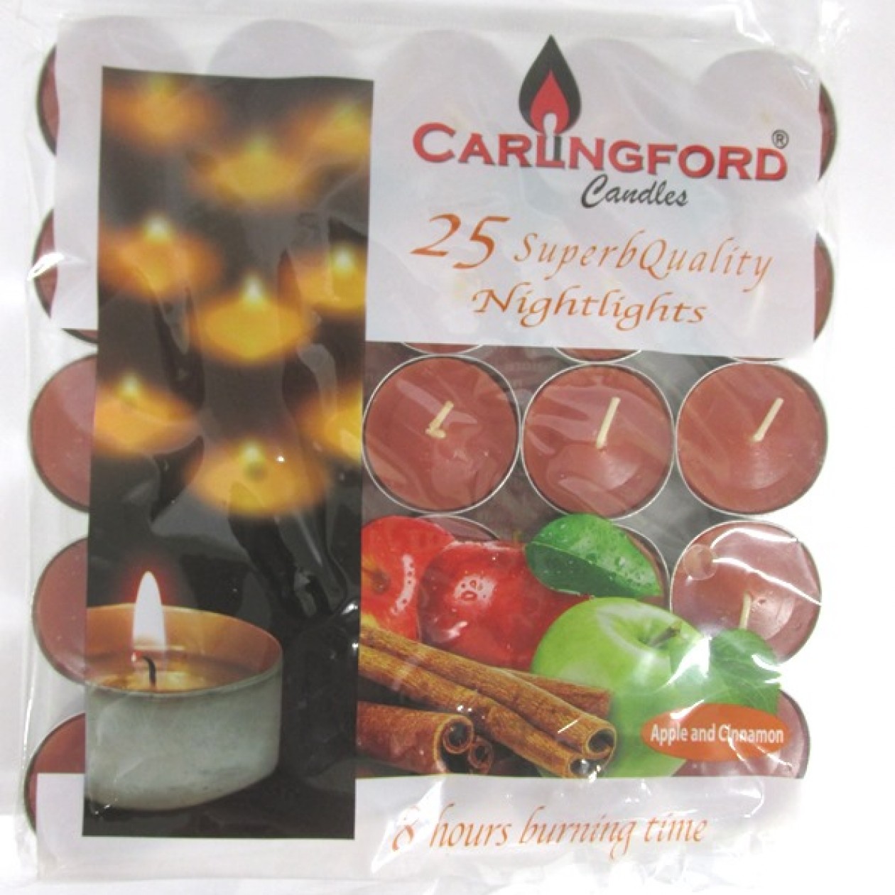 Carlingford Scented Nightlights Apple & Cinnamon 25pk