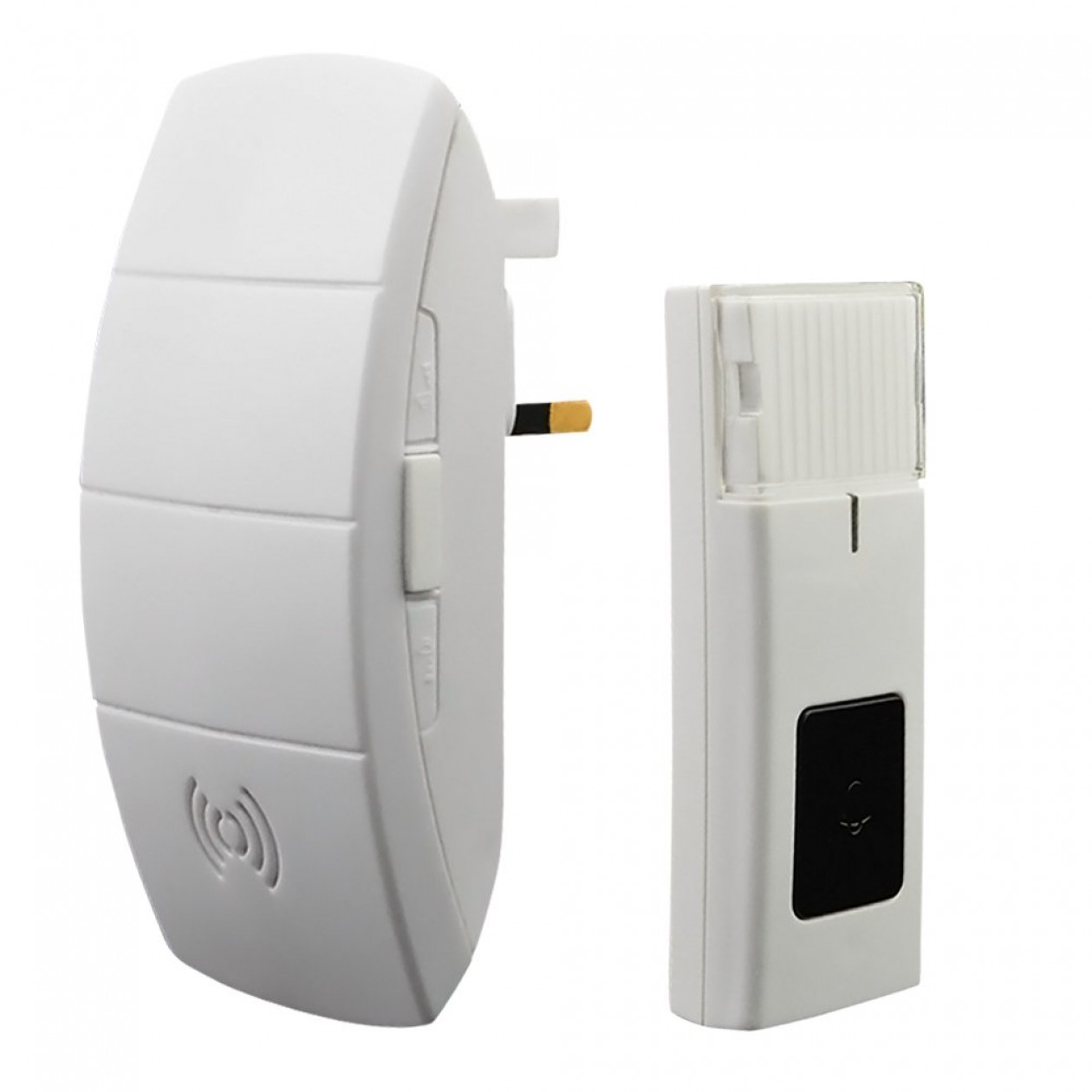 Rheme Wireless Portable Digital Door Bell Doorbell Chime with Mains Adapter - 100m Range - 32 Tunes (Oval Mains)