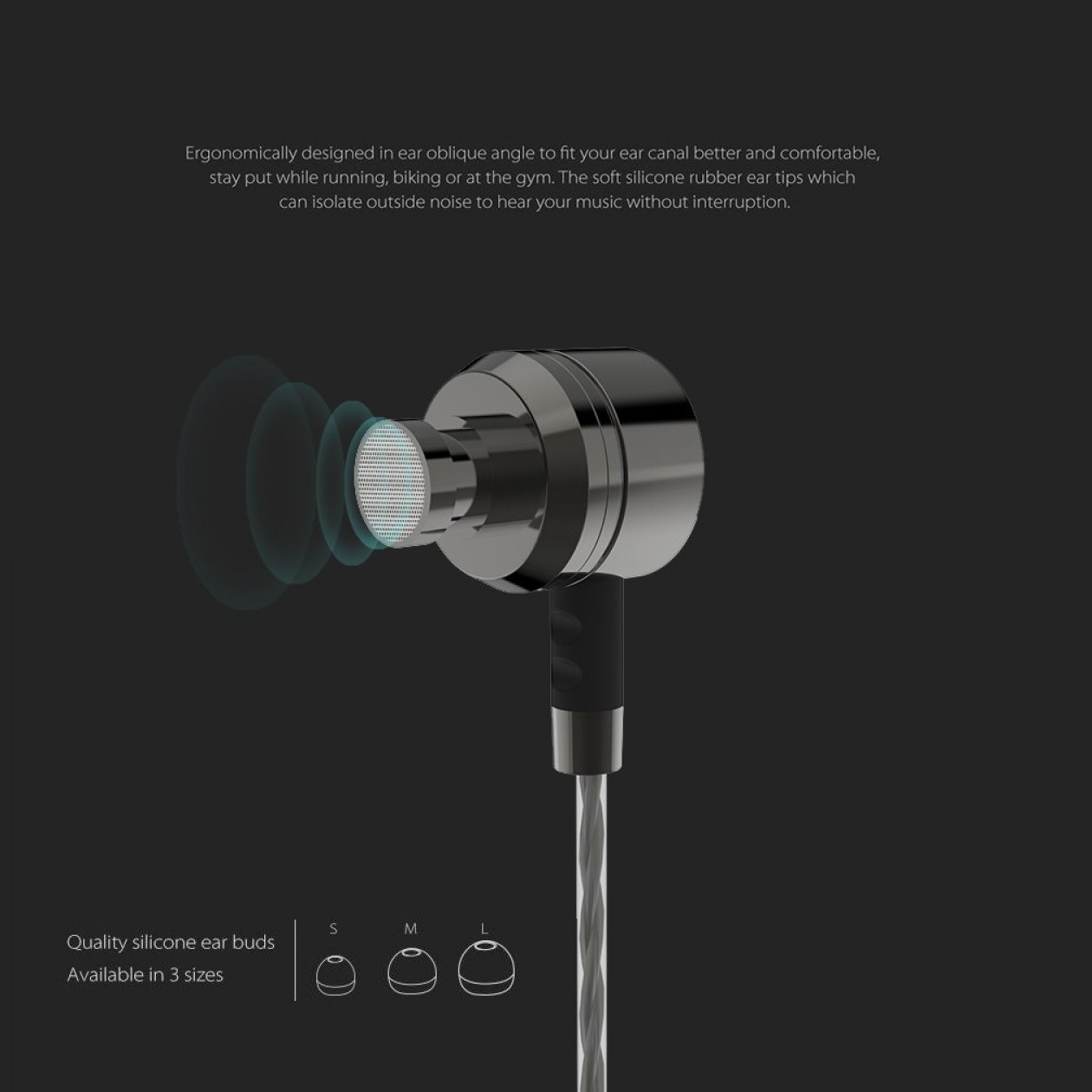 Okun G50MW HD Earphones Metal Noise Isolating Fit In-Ear Headphones