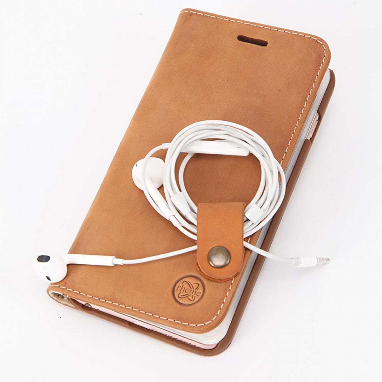 Genuine Leather iPhone Brown Cover with Card Slot for 5.5 inch iPhone 6/6S