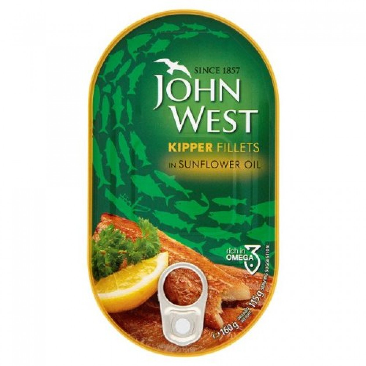 John West Kipper Fillets in Sunflower Oil 160g