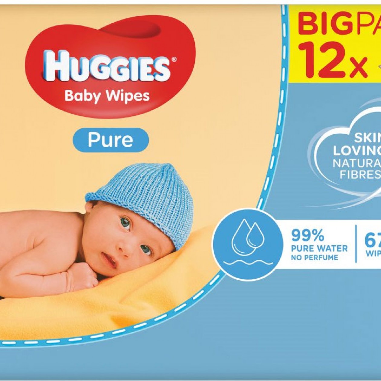 Huggies Pure Baby Wipes 12X56