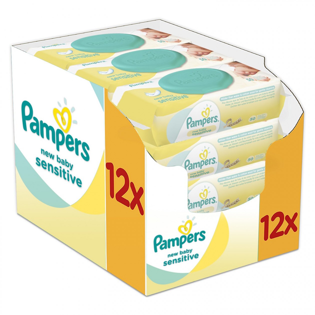 Pampers Sensitive Protect Baby Wipes, 12 Packs (672 Wipes)