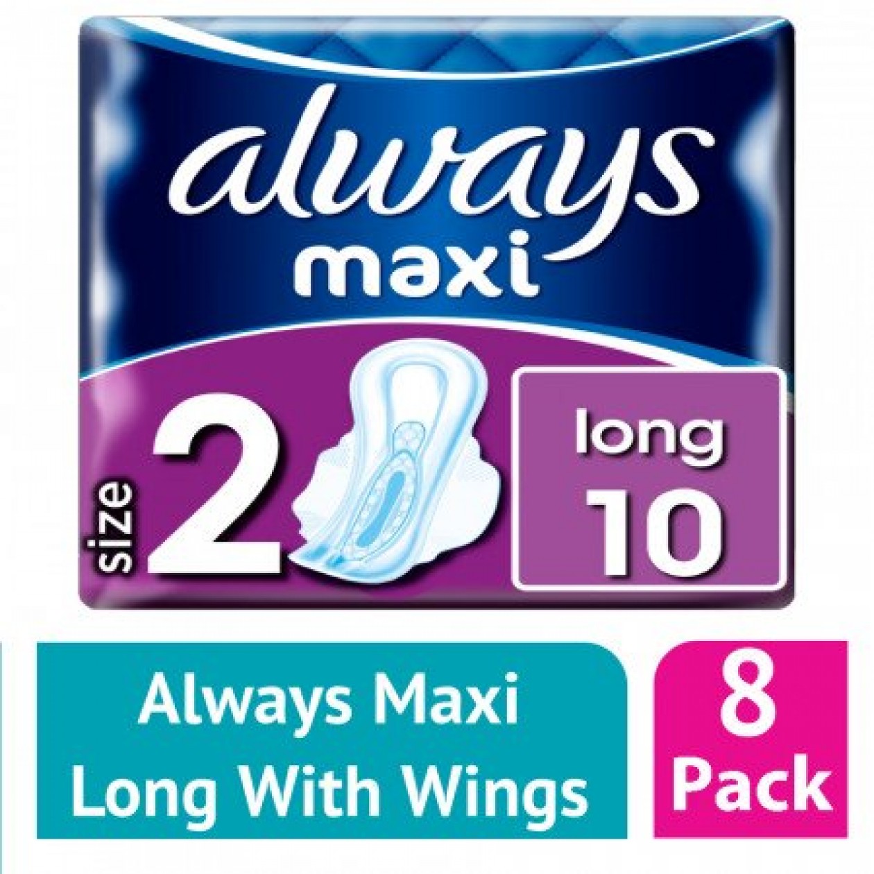Always Maxi Long Plus Sanitary Towels  8X10