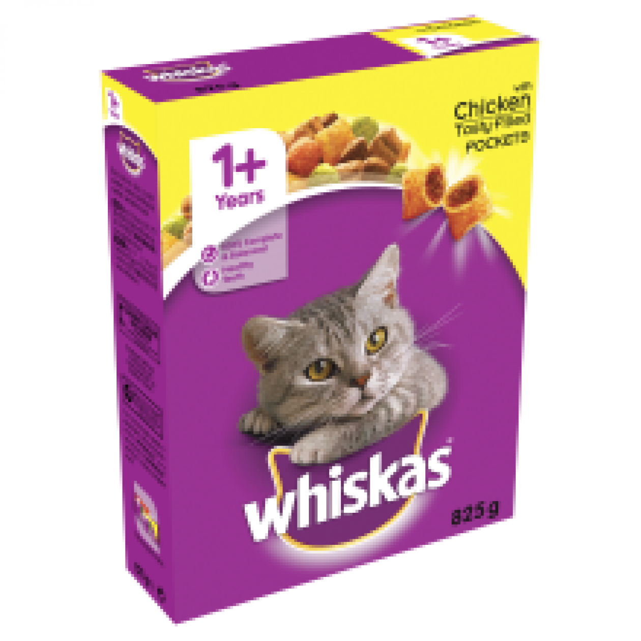 Whiskas 1+ Cat Complete Dry with Chicken 825g,