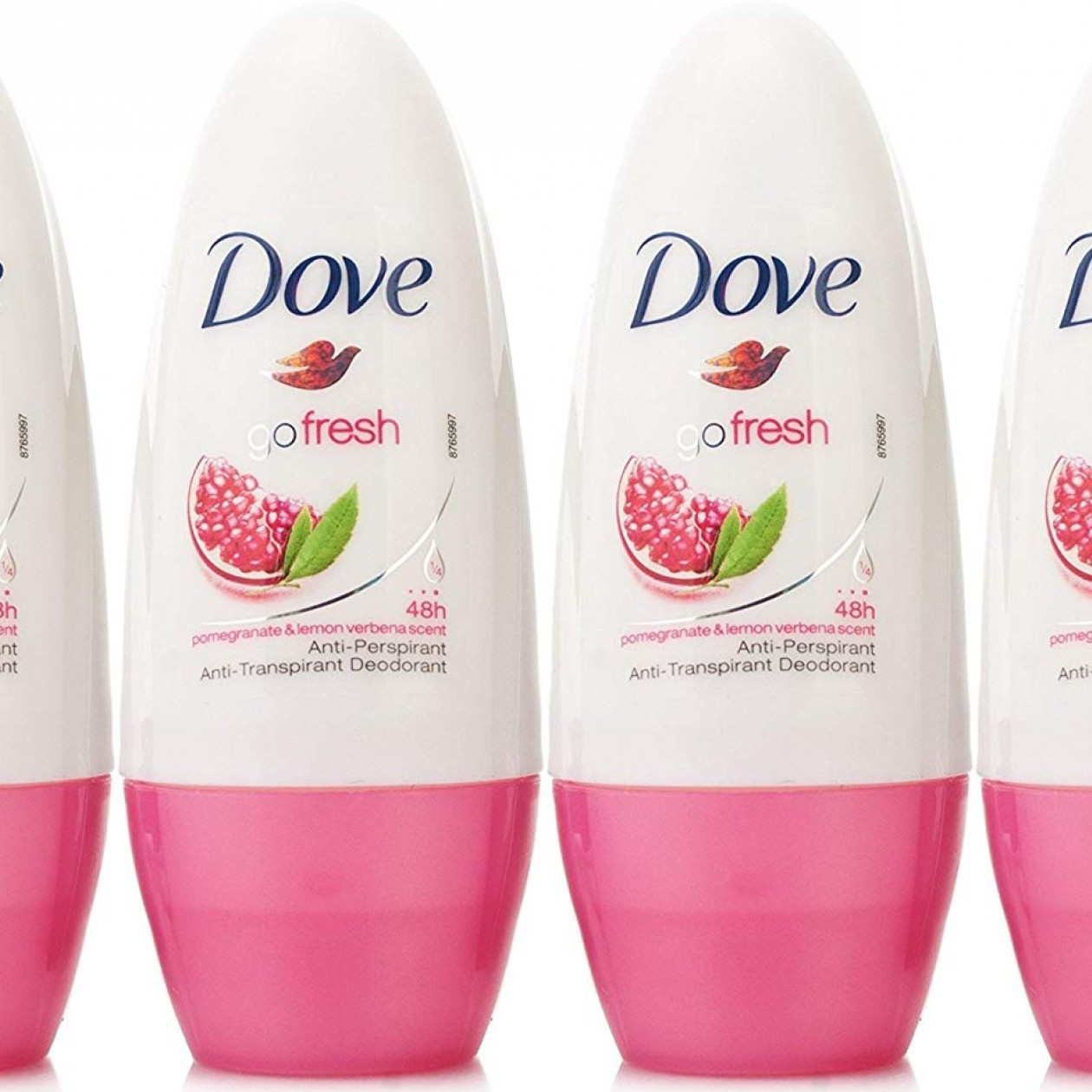 Dove Antiperspirant Deodorant Roll-On, Go Fresh Pomegranate and Lemon Verbena, 50ml