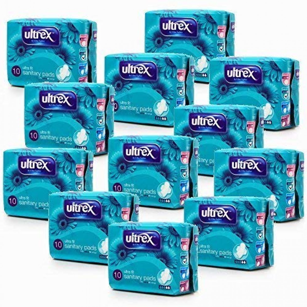 Ultrex Sanitary Pad Ultra Fit (Pack of 12)