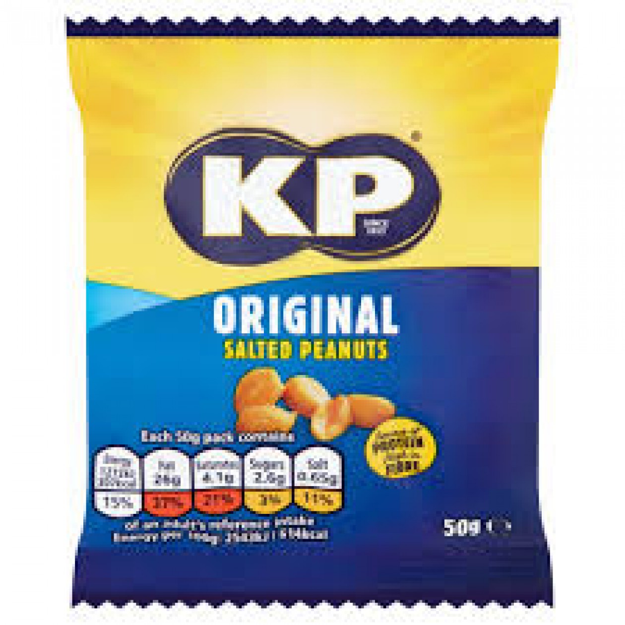 KP Original Salted Peanuts 50g (Pack of 21)