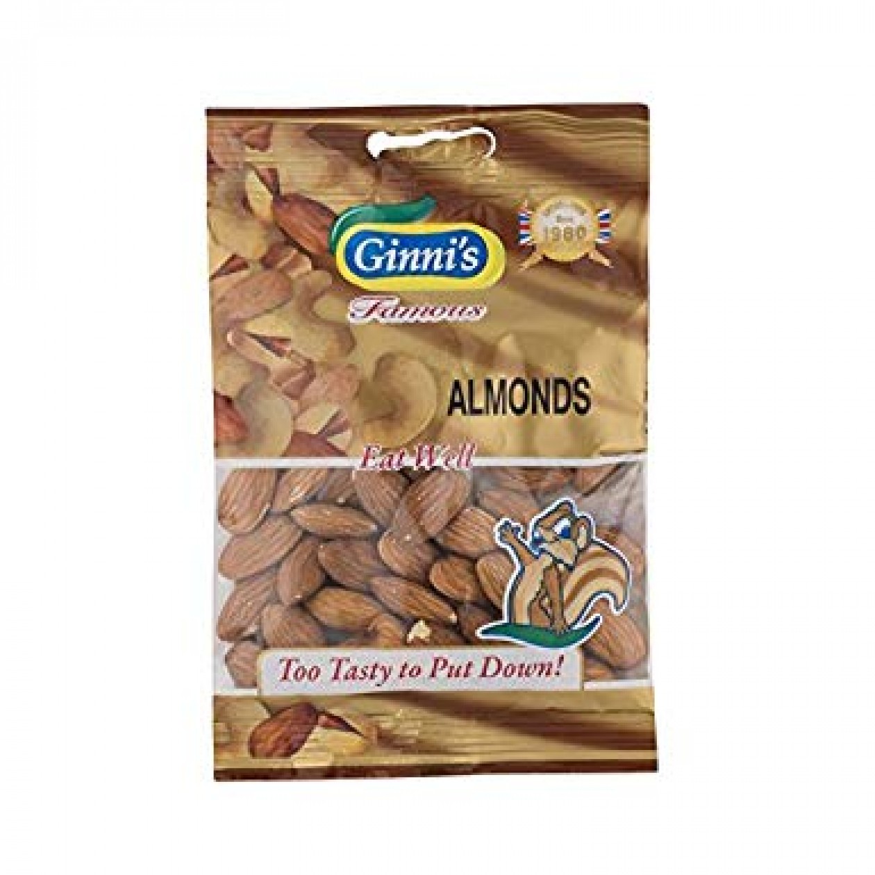 Ginni’s Almonds 60g (Pack of 10)